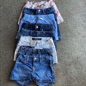 8 pairs Girls Shorts, various brands, size 6